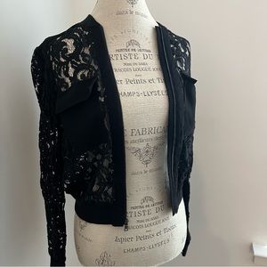 Lace Bomber Jacket BCBG Max Azria